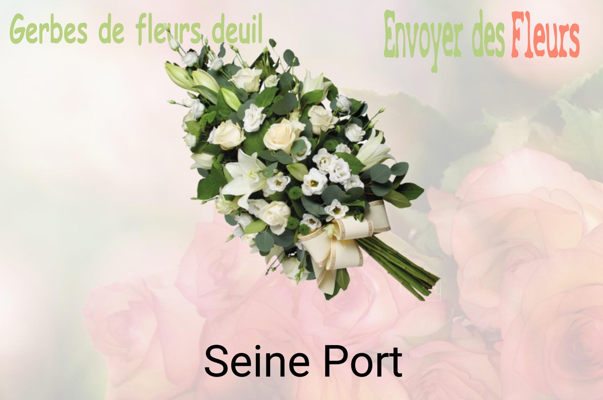 Gerbe de fleurs de deuil livrée à Seine-Port